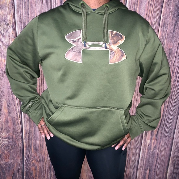 Under Armour Jackets & Blazers - Under Armour Army Green Logo Hoodie